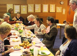 YDUK enjoying french-themed food