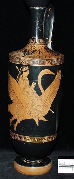 Attic red-figure lekythos with image of Aphrodite riding a swan, from Tomb 57 at Arsinoe (Marion) donated by Cyprus Exploration Fund (AN1891.451